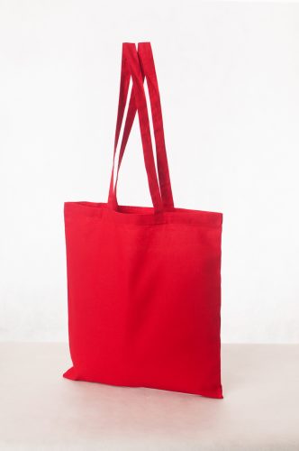 czerwony torba bawelniana - pracownia kreska drukarnia