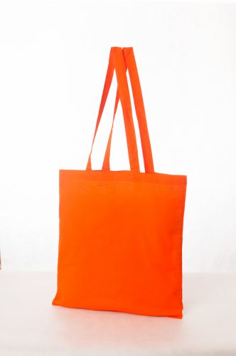 pomarańczowy torba bawelniana - pracownia kreska drukarnia